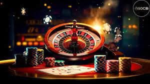 Live-dealer roulette table with multiple players, showing real-time chip movements and betting activity